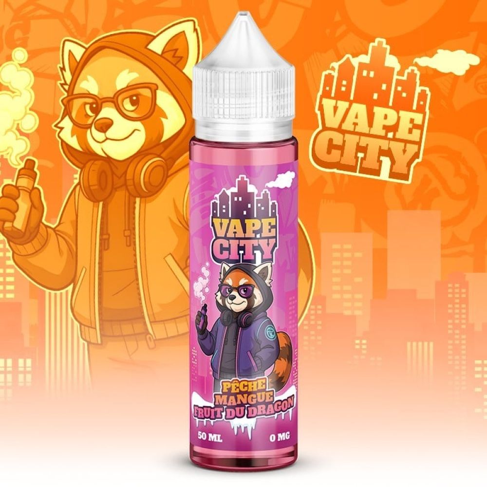 VAPE CITY - PECHE MANGUE FRUIT DU DRAGON - 50ML Le Cercle de la Vap Albi VAPE CITY - PECHE MANGUE FRUIT DU DRAGON - 50ML Le Cercle de la Vap Albi